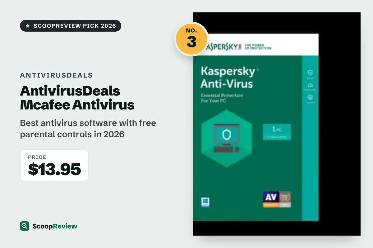 AntivirusDeals Mcafee Antivirus – Best antivirus software with free parental controls in 2026