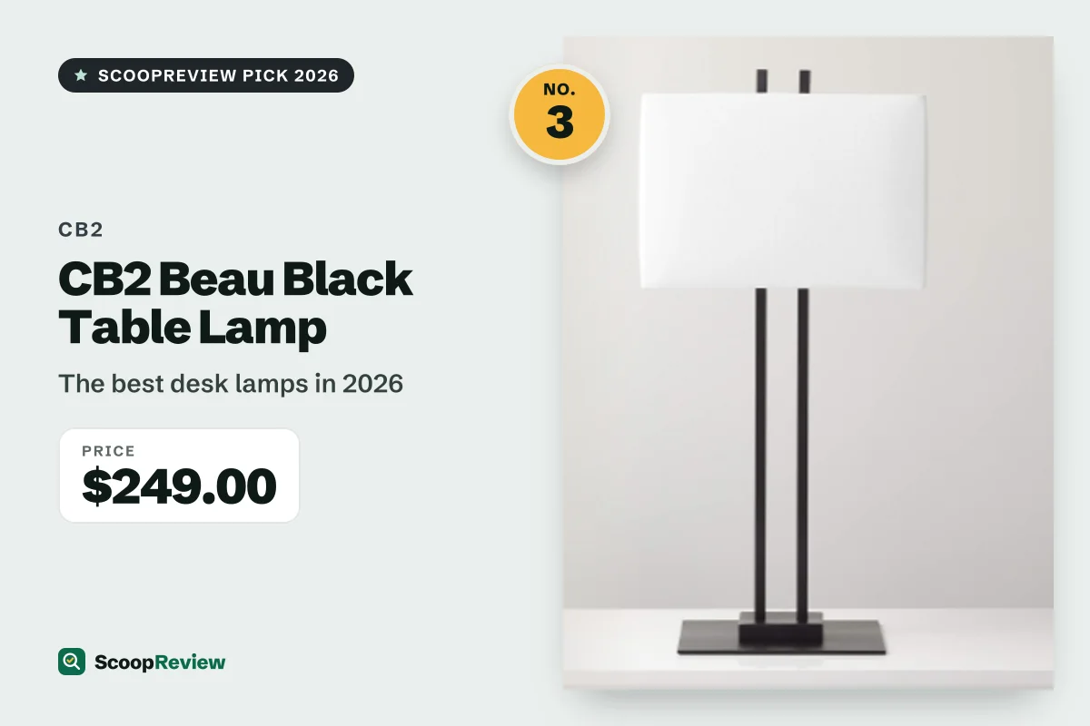 CB2 Beau Black Table Lamp – The best desk lamps in 2026