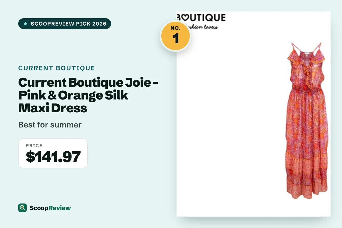 Current Boutique Joie - Pink & Orange Silk Maxi Dress – Best for summer