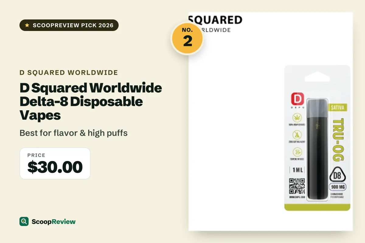 D Squared Worldwide Delta-8 Disposable Vapes – Best for flavor & high puffs