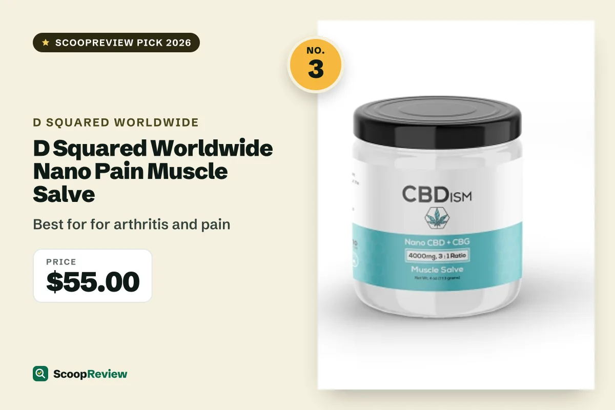 D Squared Worldwide Nano Pain Muscle Salve – Best for for arthritis and pain