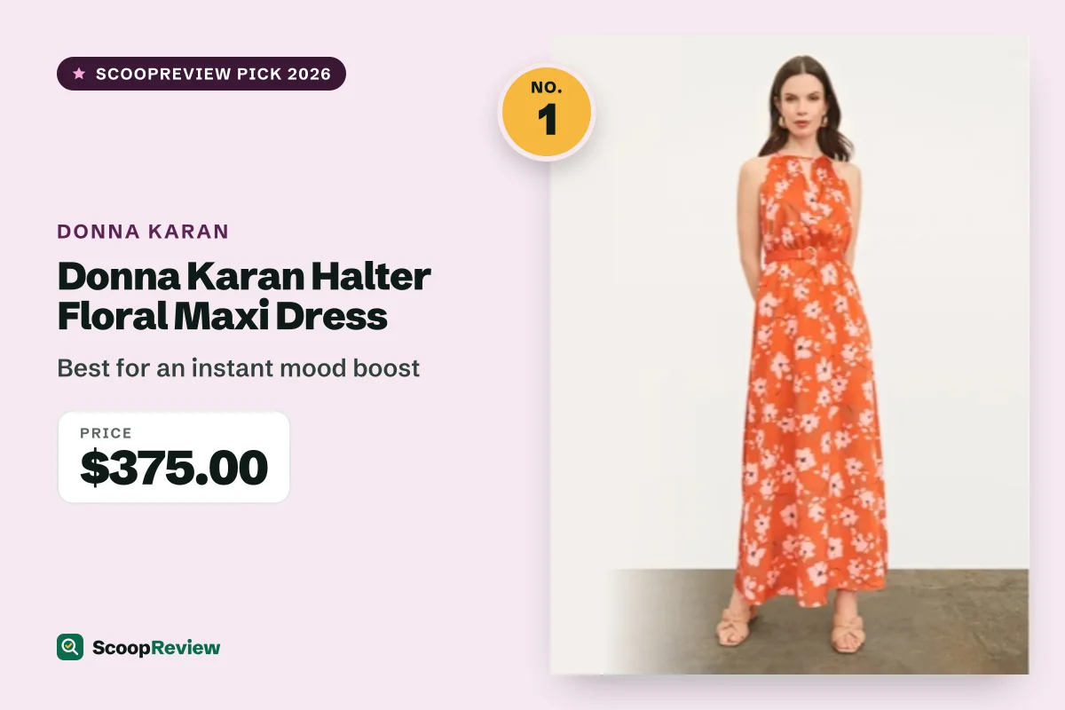 Donna Karan Halter Floral Maxi Dress – Best for an instant mood boost