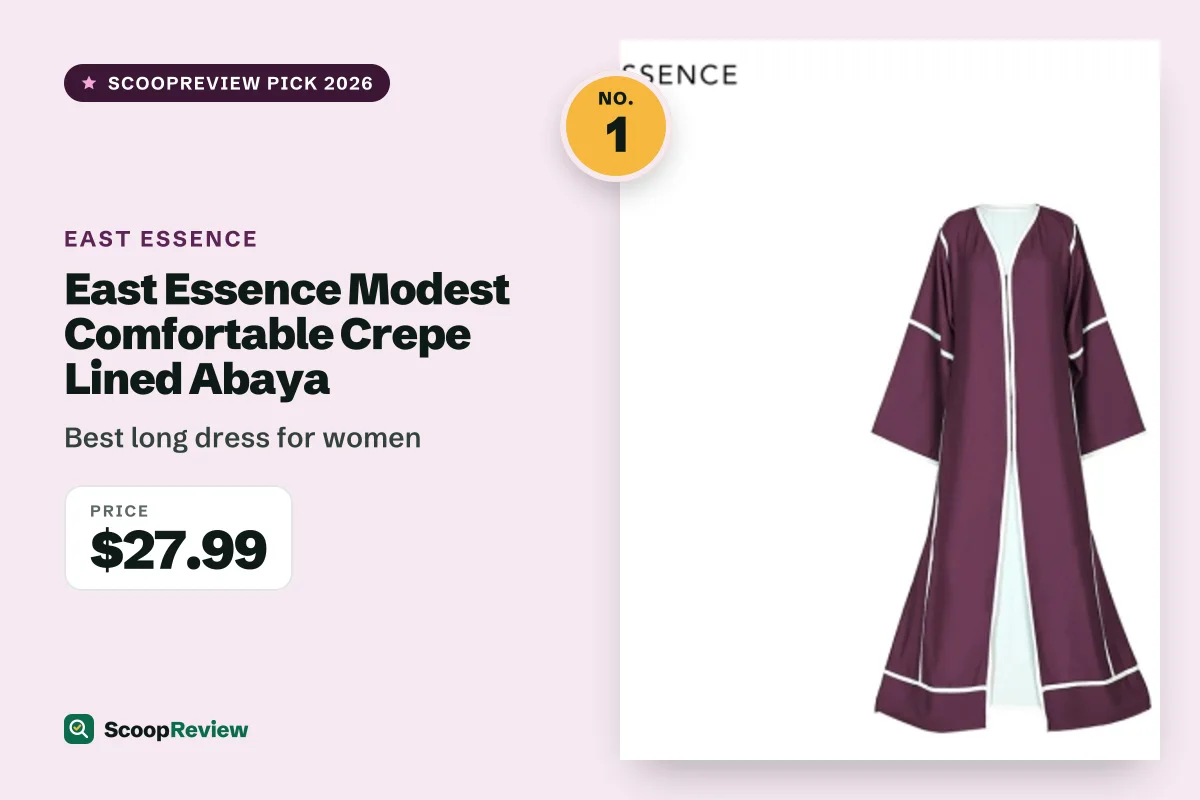East Essence Modest Comfortable Crepe Lined Abaya – Best long dress for women