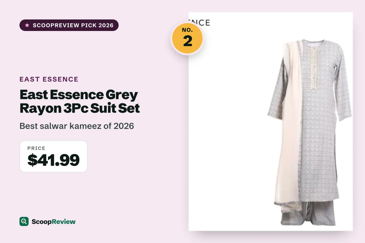 East Essence Grey Rayon 3Pc Suit Set – Best salwar kameez of 2026