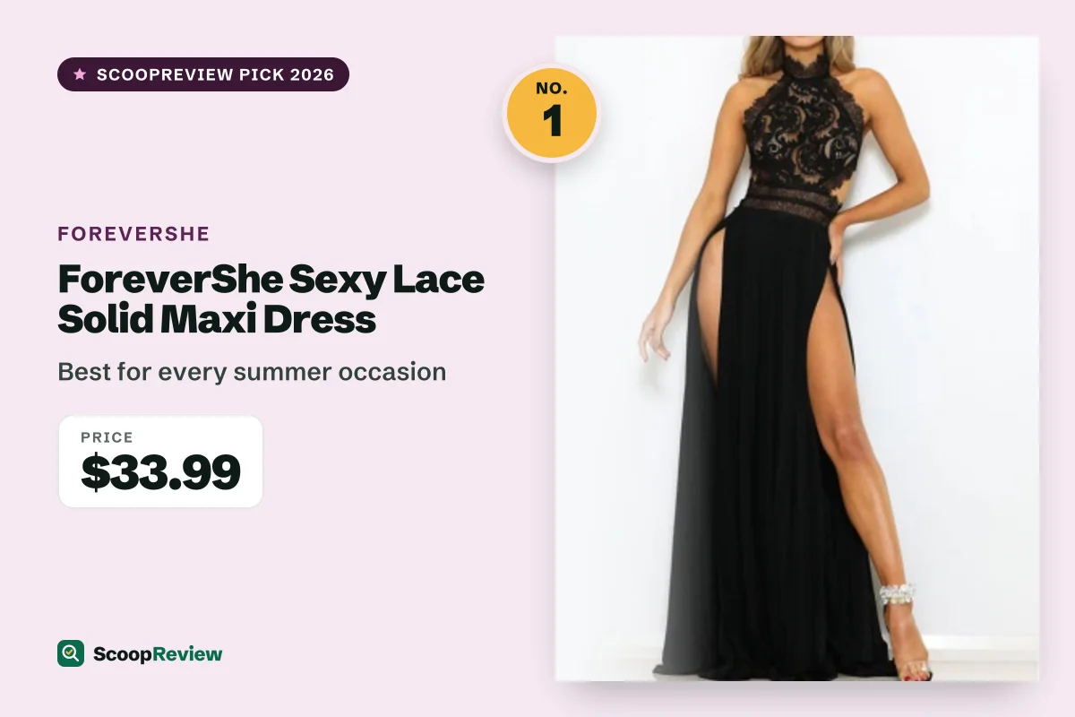 ForeverShe Sexy Lace Solid Maxi Dress – Best for every summer occasion