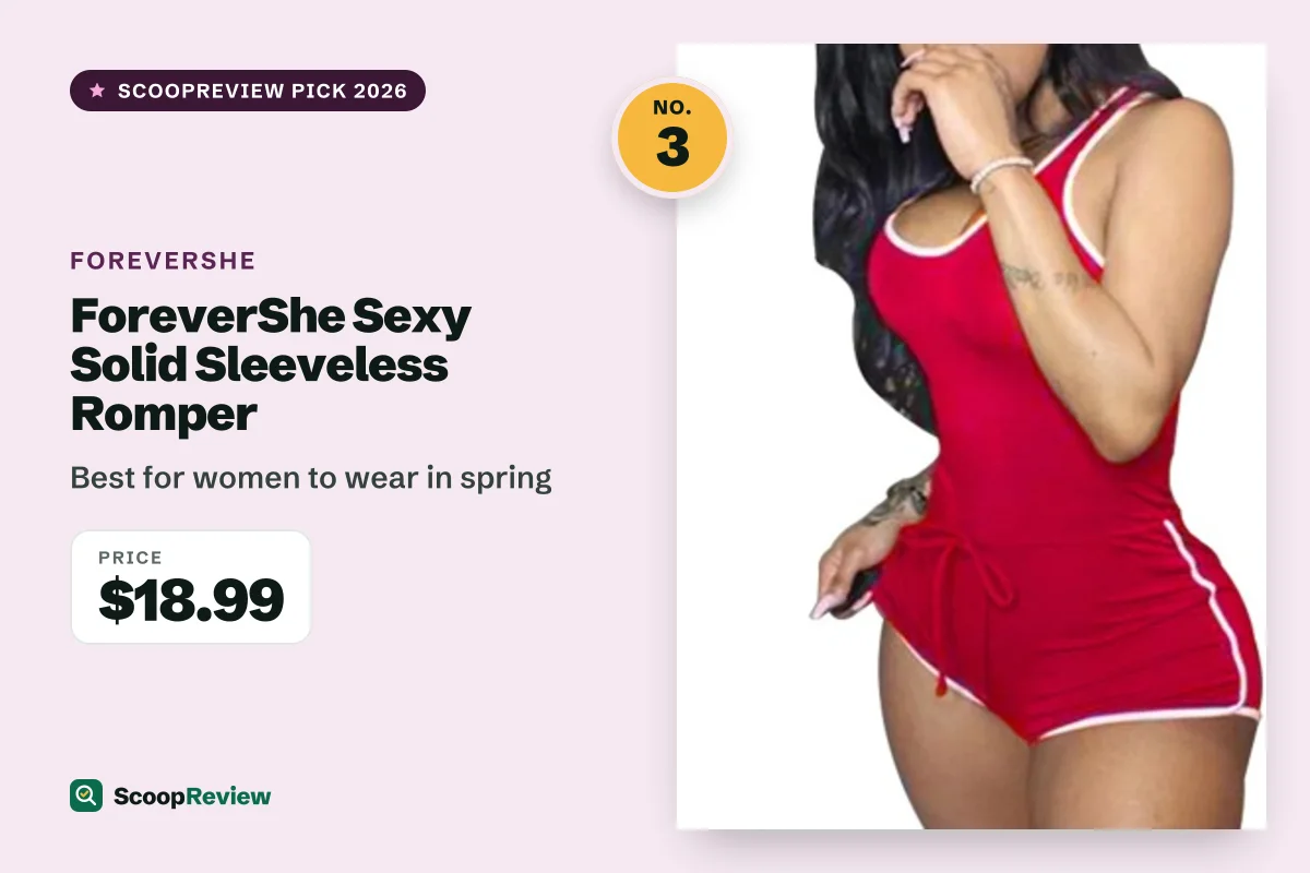 ForeverShe Sexy Solid Sleeveless Romper – Best for women to wear in spring