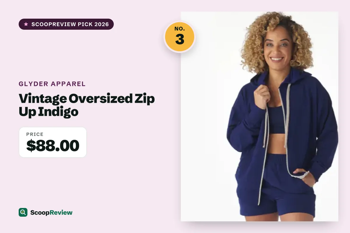Vintage Oversized Zip Up Indigo