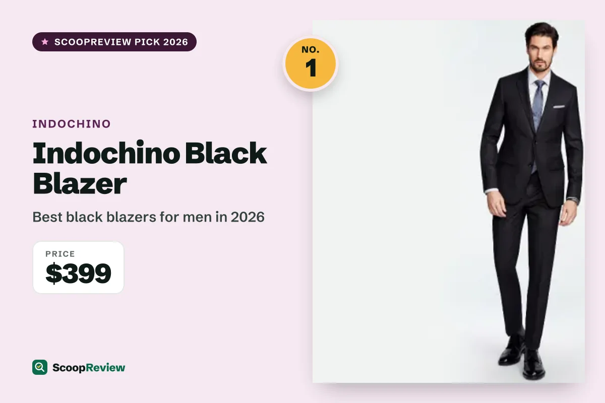Indochino Black Blazer – Best black blazers for men in 2026