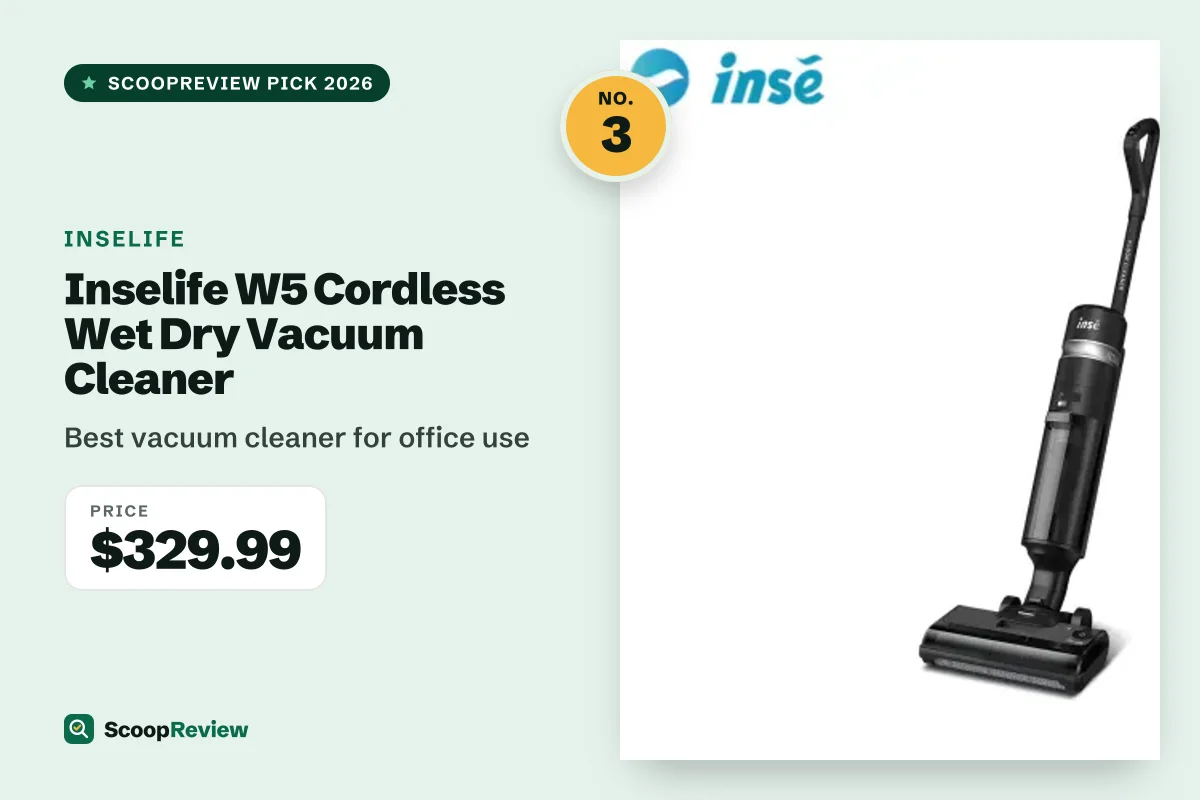 Inselife W5 Cordless Wet Dry Vacuum Cleaner – Best vacuum cleaner for office use
