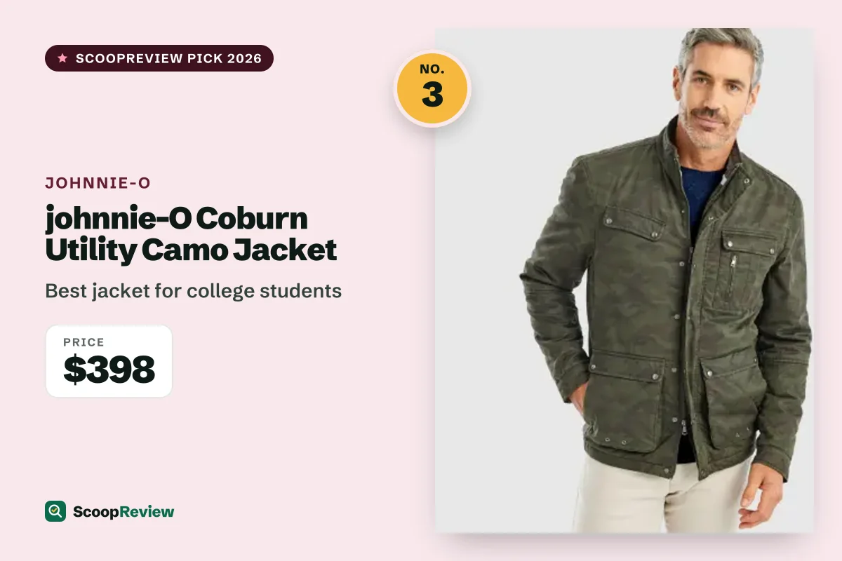 johnnie-O Coburn Utility Camo Jacket – Best jacket for college students