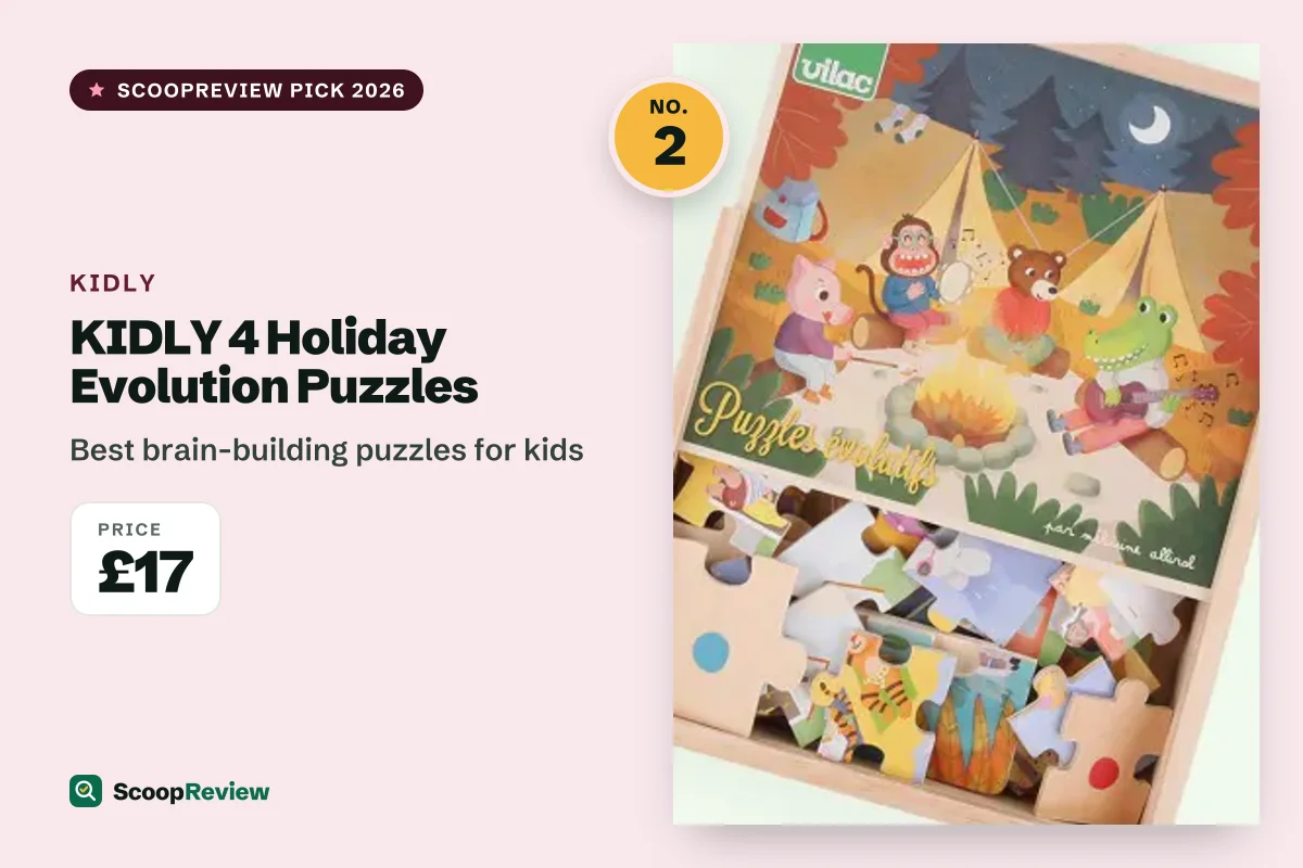 KIDLY 4 Holiday Evolution Puzzles – Best brain-building puzzles for kids