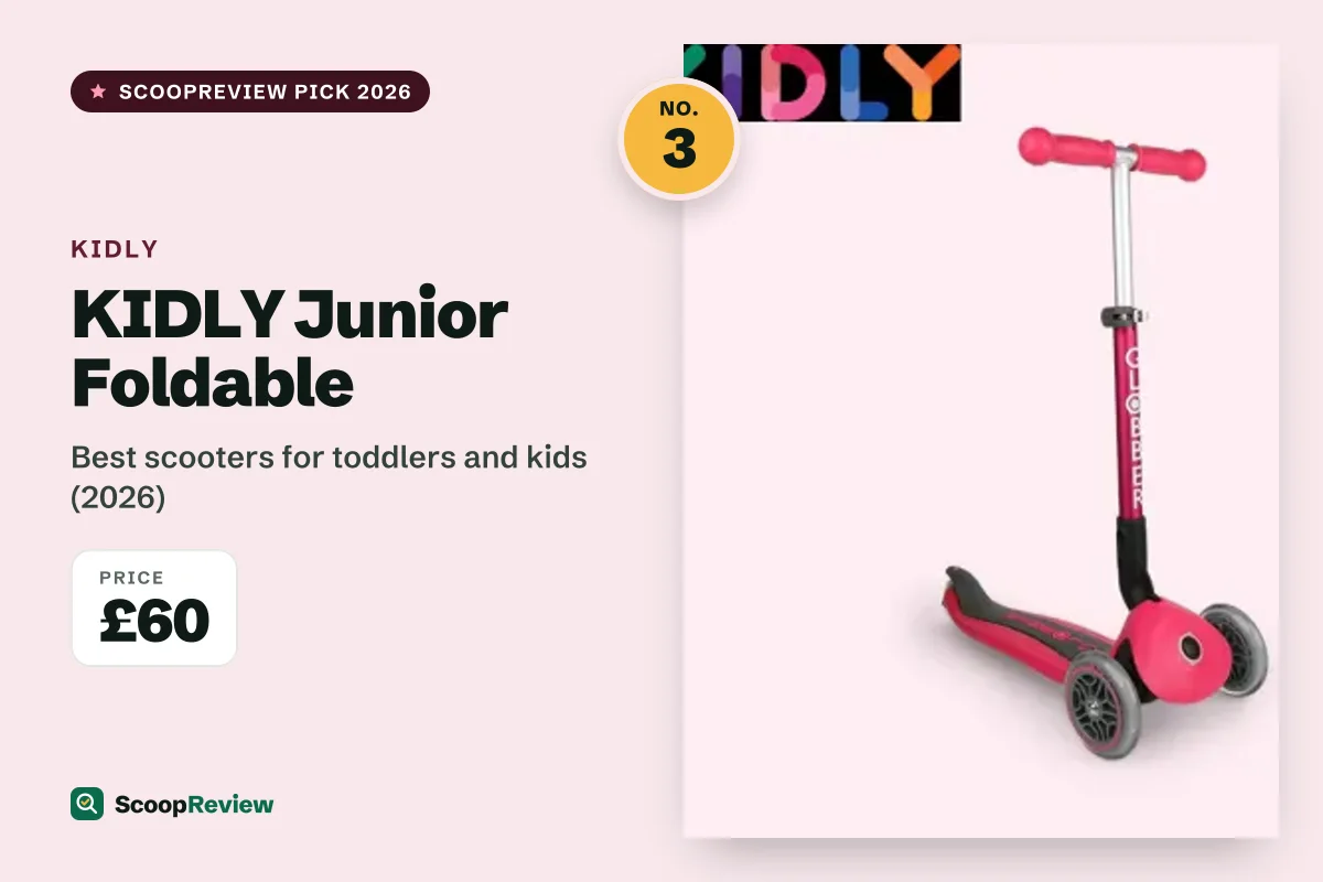 KIDLY Junior Foldable – Best scooters for toddlers and kids (2026)