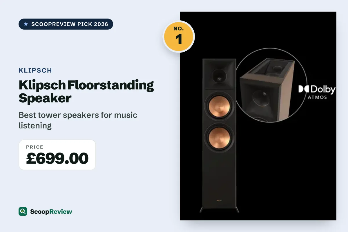 Klipsch Floorstanding Speaker – Best tower speakers for music listening
