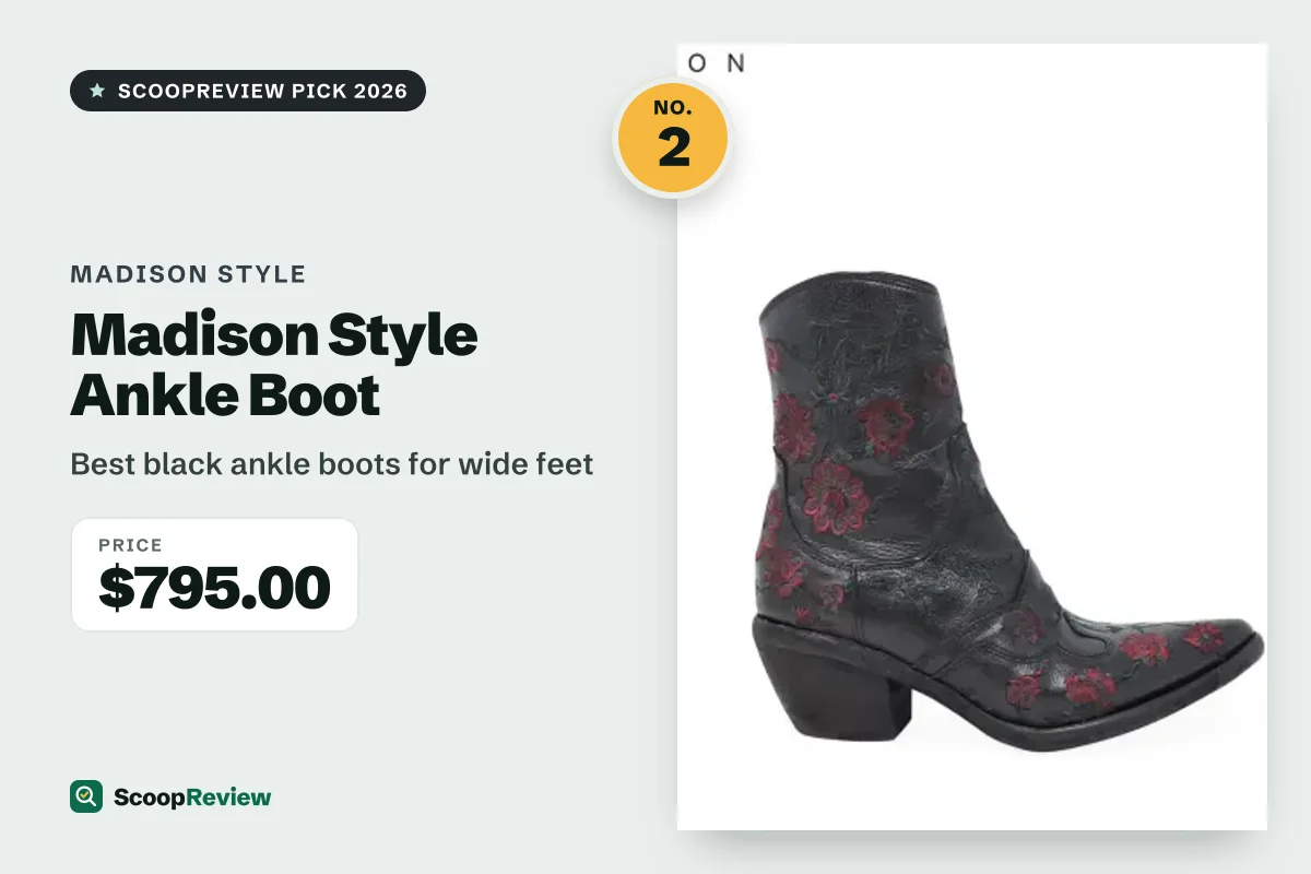 Madison Style Ankle Boot – Best black ankle boots for wide feet