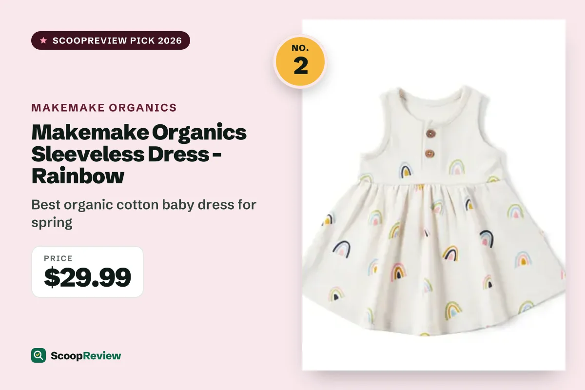 Makemake Organics Sleeveless Dress - Rainbow – Best organic cotton baby dress for spring