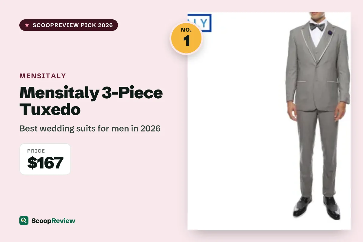 Mensitaly 3-Piece Tuxedo – Best wedding suits for men in 2026