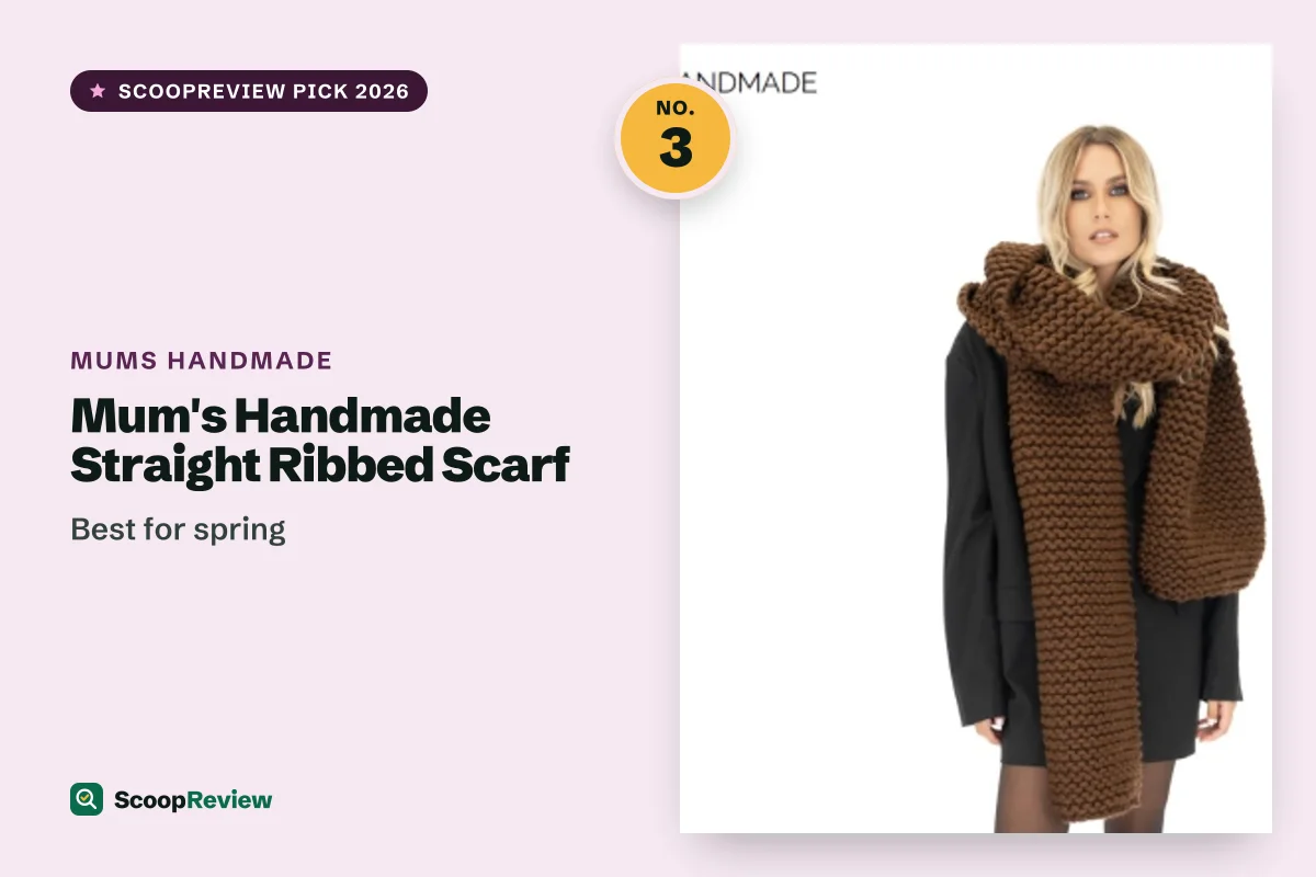 Mum's Handmade Straight Ribbed Scarf – Best for spring