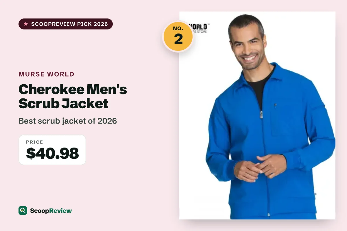 Cherokee Men's Scrub Jacket – Best scrub jacket of 2026