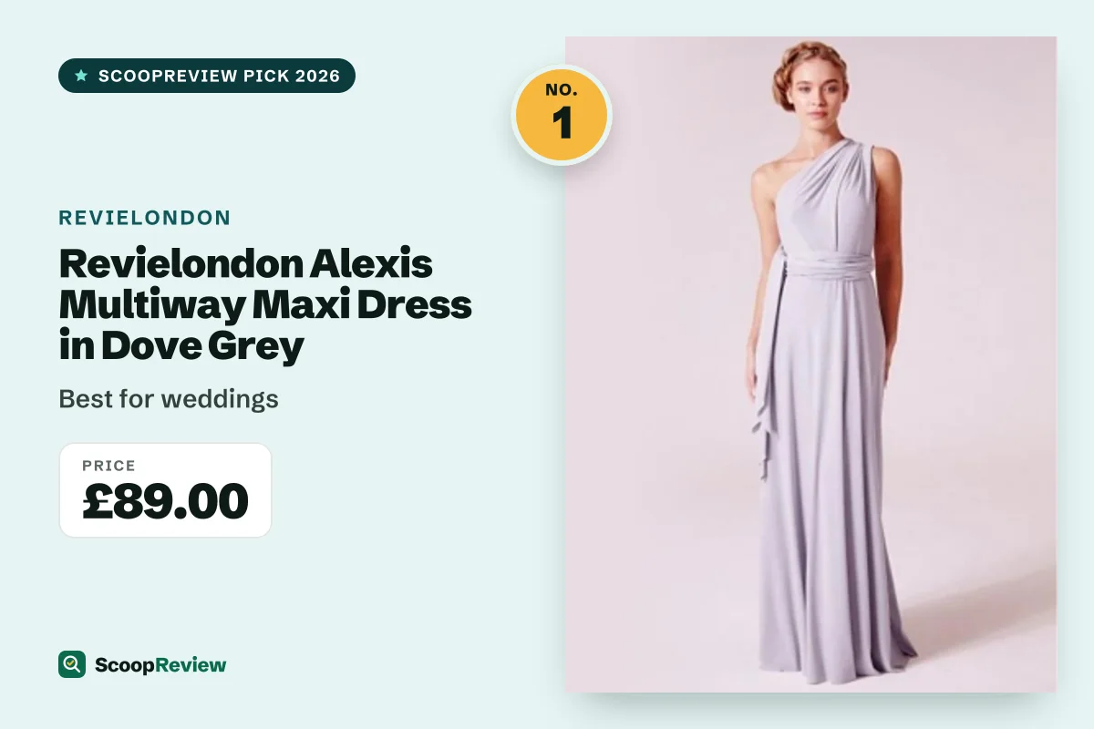 Revielondon Alexis Multiway Maxi Dress in Dove Grey – Best for weddings