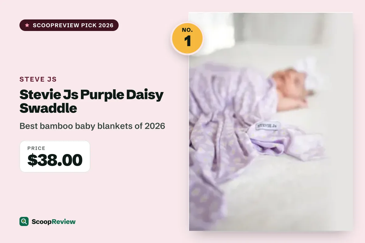 Stevie Js Purple Daisy Swaddle – Best bamboo baby blankets of 2026