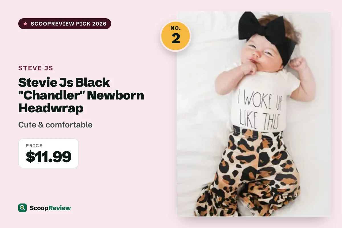 Stevie Js Black "Chandler" Newborn Headwrap – Cute & comfortable