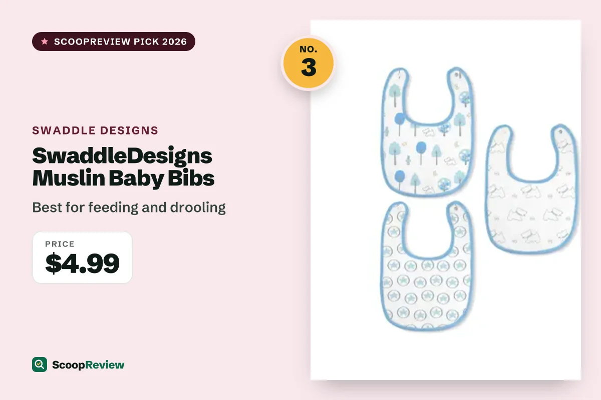 SwaddleDesigns Muslin Baby Bibs – Best for feeding and drooling