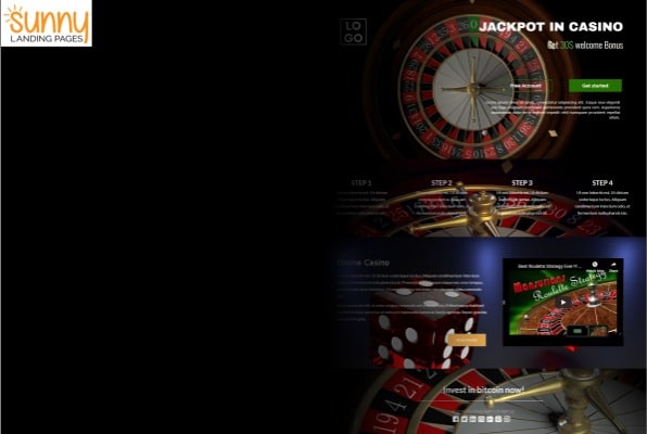 Responsive and Interactive Gambling Landing Page Template 