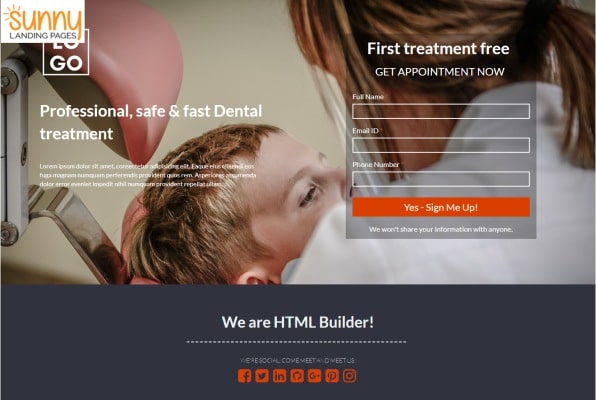 High Converting Dental Landing Page Design 
